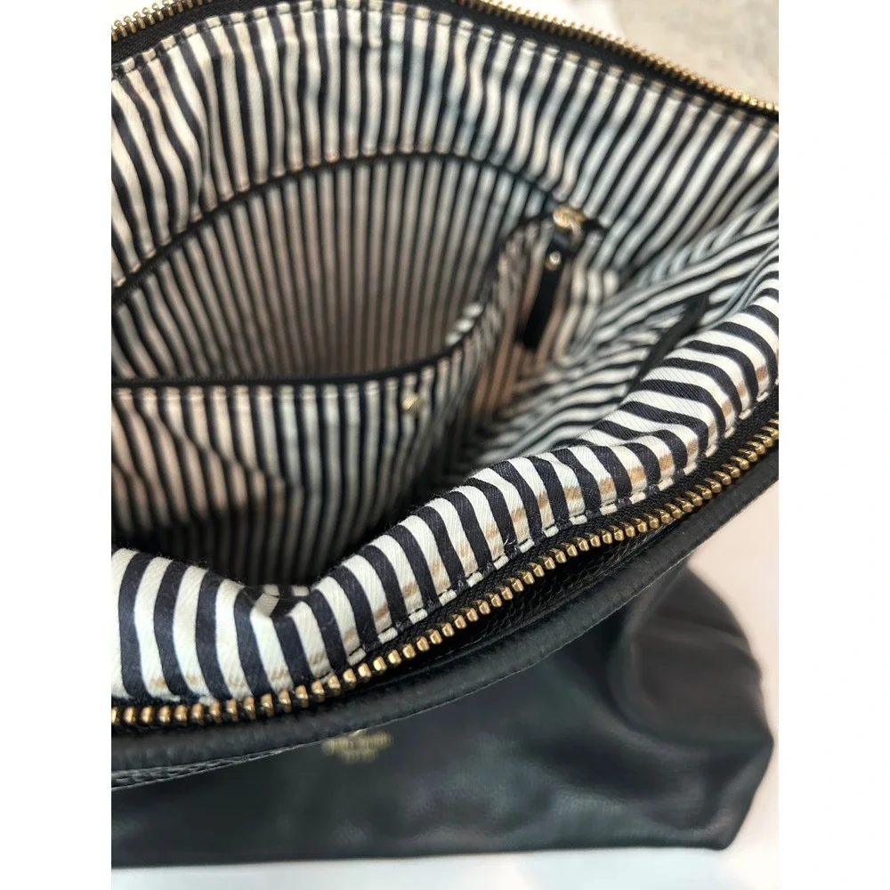 Kate Spade Orchard Street Natalya Black Pebbled Leather Hobo Shoulder Bag Purse
